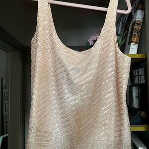 Pink Sequin Embellished Tank